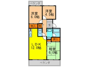 フォルク北千里Ｏ棟の物件間取画像